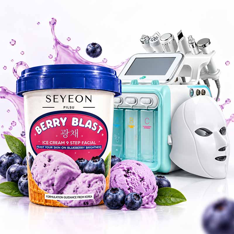 Korean Berry Blast Ice Cream Facial with Hydra Machine